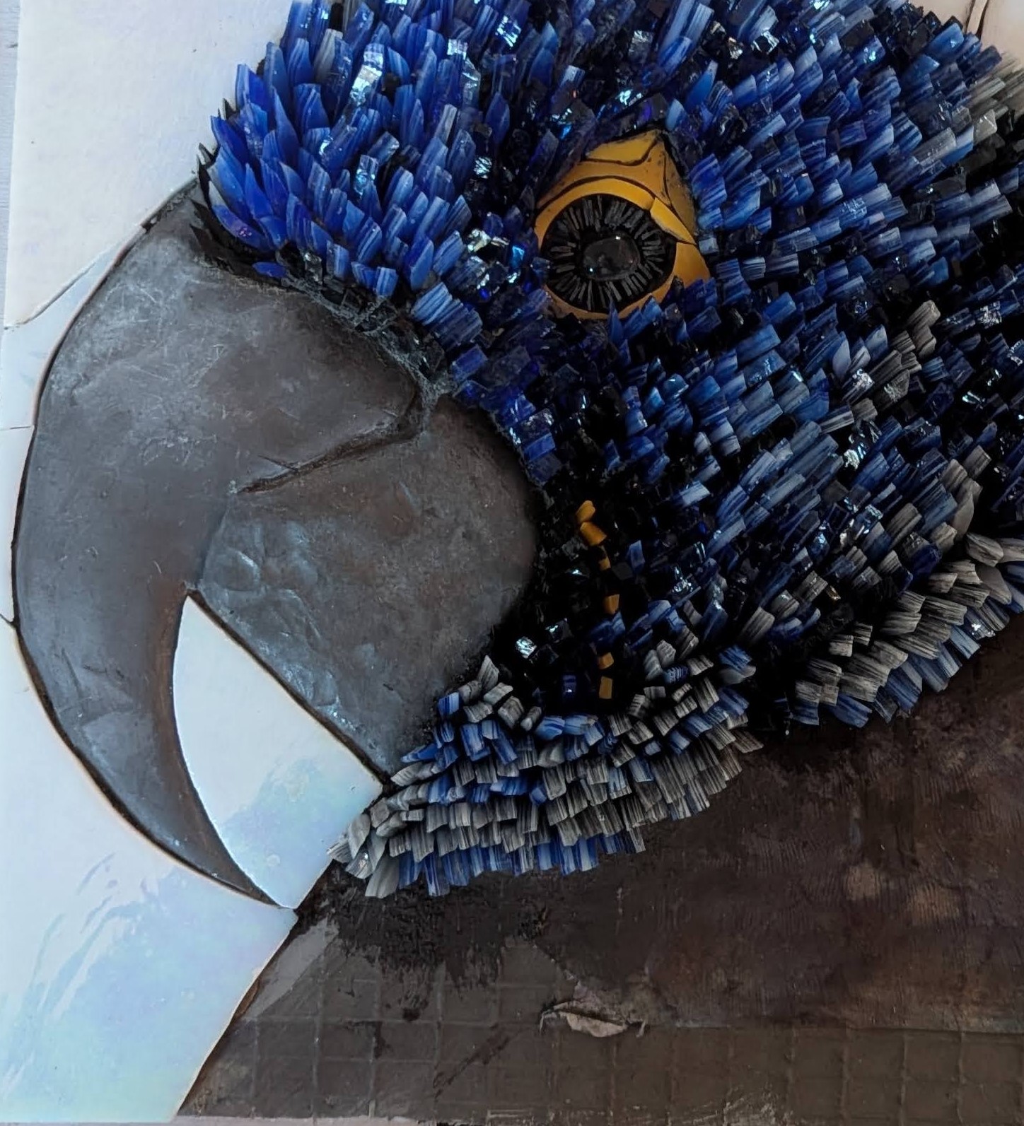 Pose en piqué, bec en plaque de plomb