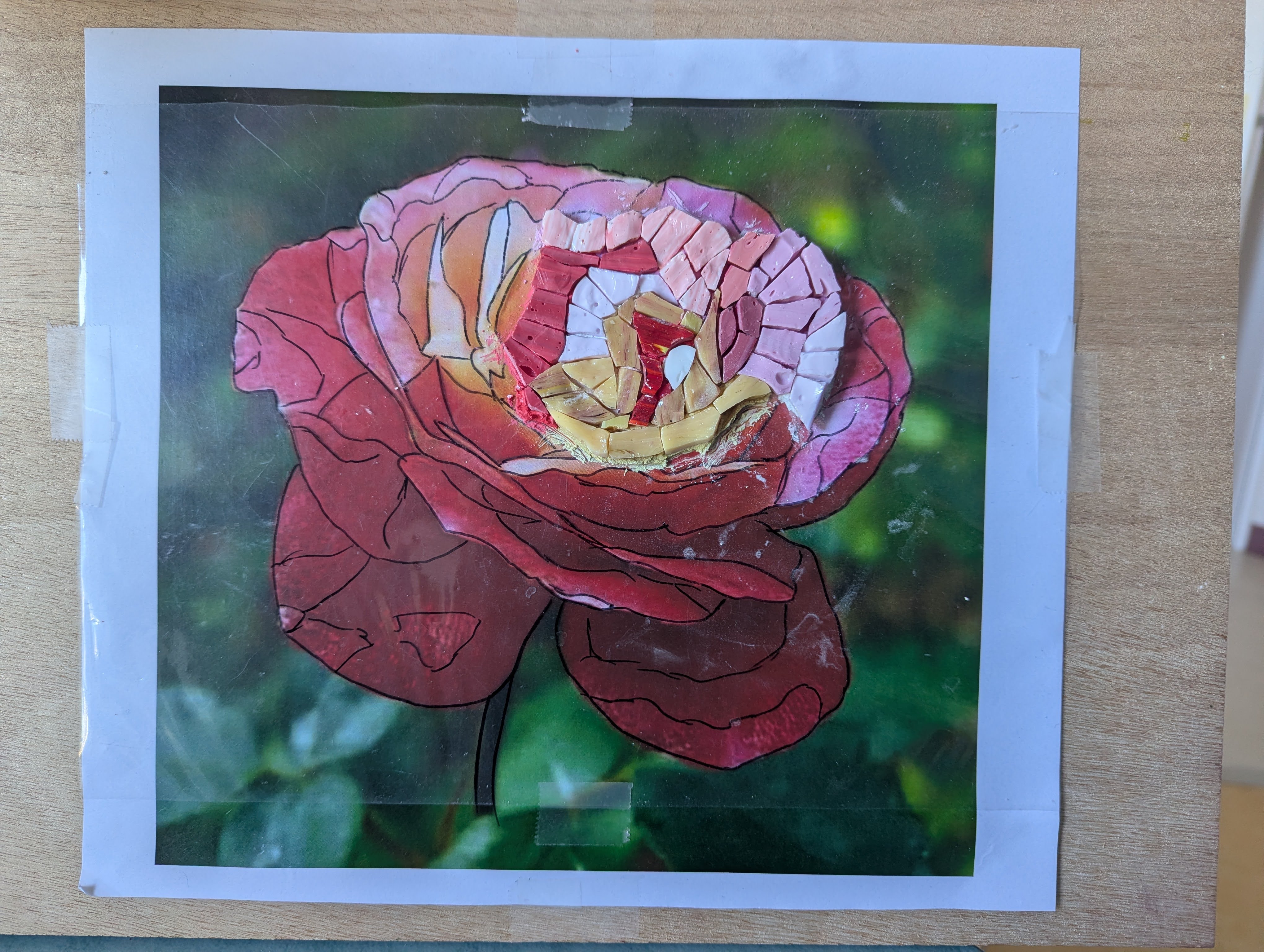 Travail sur rhodoïd